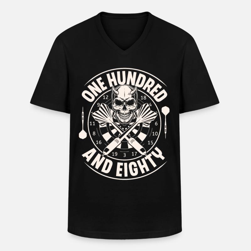 Dart Darten Darts - Männer-T-Shirt mit V-Ausschnitt - Schwarz