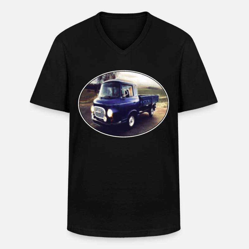 Barkas B1000 - Männer-T-Shirt mit V-Ausschnitt - Schwarz