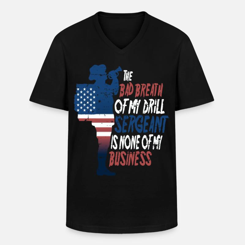 Drill Sergeant - Männer-T-Shirt mit V-Ausschnitt - Schwarz