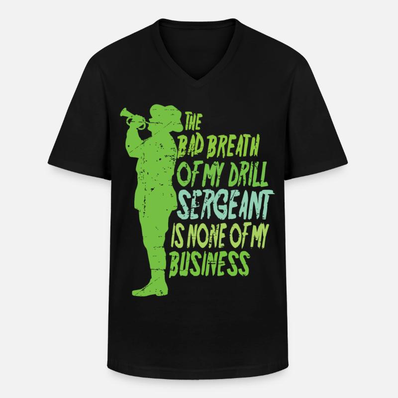 Drill Sergeant - Männer-T-Shirt mit V-Ausschnitt - Schwarz