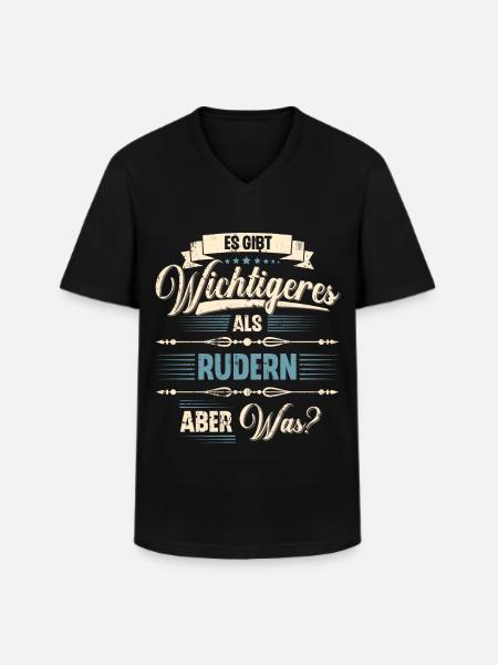 Rudern Ruderer Ruderboot - Männer-T-Shirt mit V-Ausschnitt - Schwarz