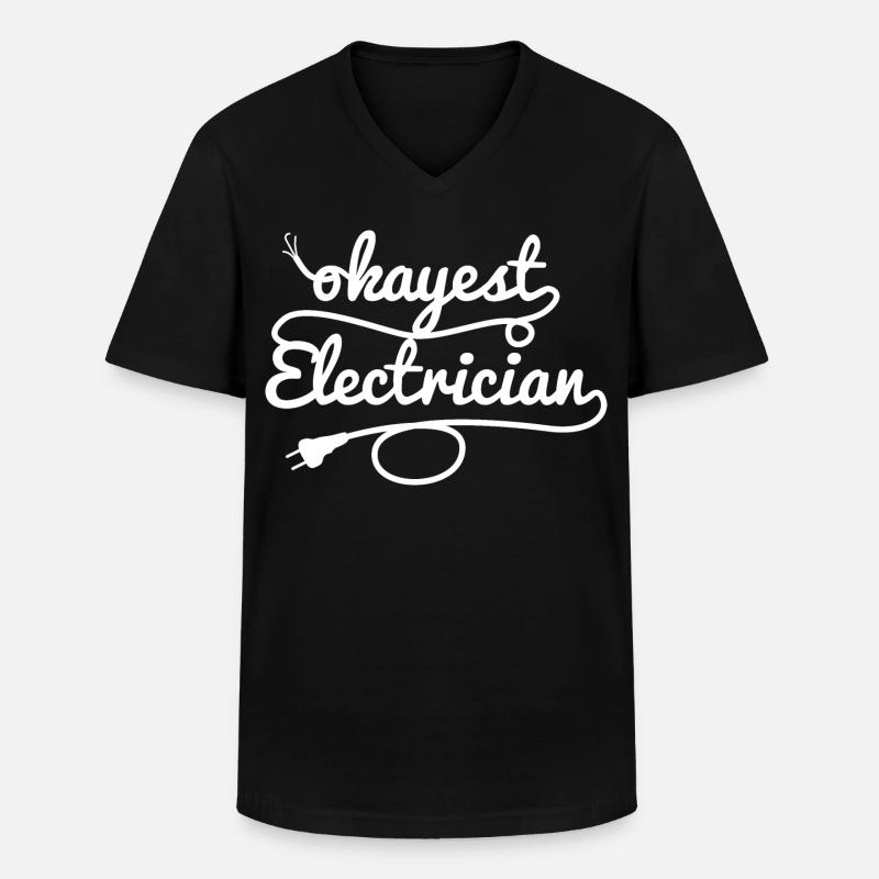 Mittelmäßiger Elektriker - Männer-T-Shirt mit V-Ausschnitt - Schwarz