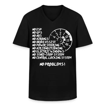 No Problems - Männer-T-Shirt mit V-Ausschnitt - Schwarz - Vorne - AI Model Male 178 dark (178cm)
