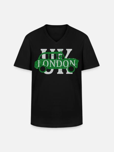 London Queen Taxi - Men's V-Neck T-Shirt - black