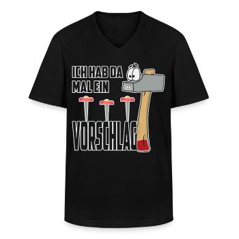 Lustige Vorschlag Hammer - Männer-T-Shirt mit V-Ausschnitt - Schwarz - Vorne - AI Model Male 178 dark (178cm)
