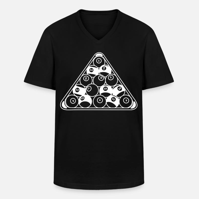 Billard Rack - Männer-T-Shirt mit V-Ausschnitt - Schwarz