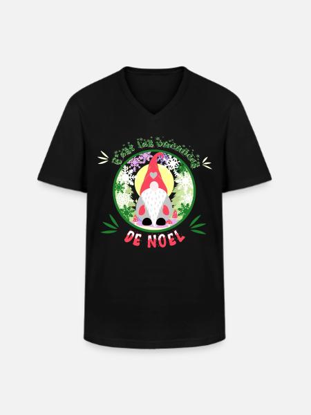 c'est les vacances de noël - T-shirt col V Homme - noir