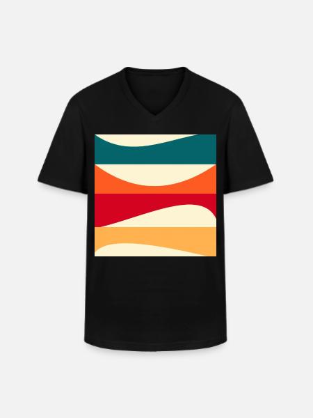 constructivisme - T-shirt col V Homme - noir