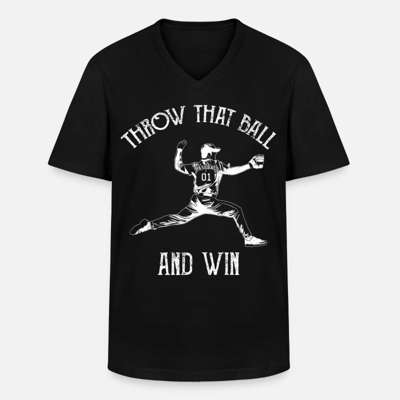 Pitcher - Männer-T-Shirt mit V-Ausschnitt - Schwarz