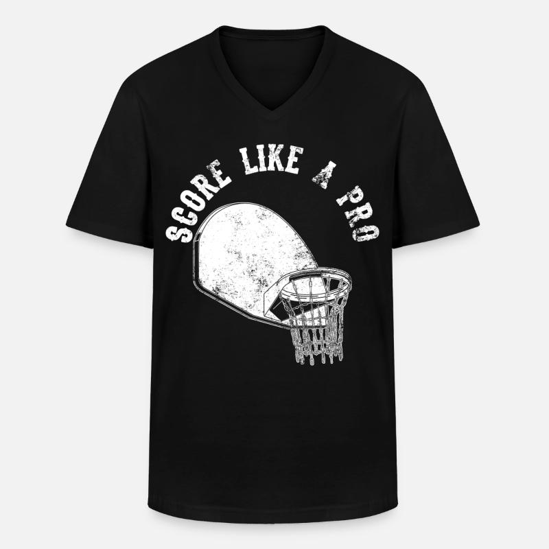 Basketballer Spruch - Männer-T-Shirt mit V-Ausschnitt - Schwarz