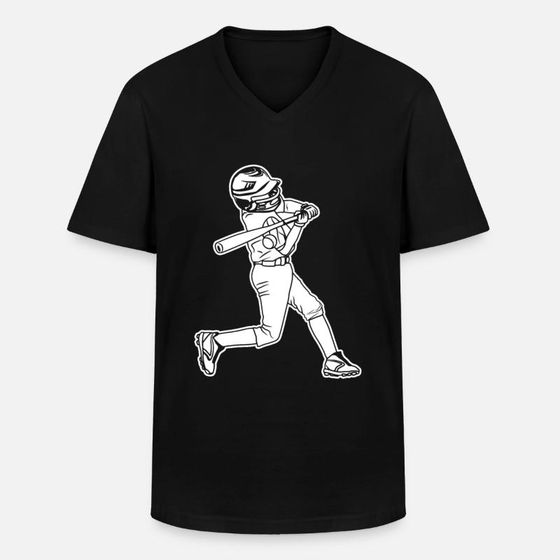 Baseball Kind - Männer-T-Shirt mit V-Ausschnitt - Schwarz