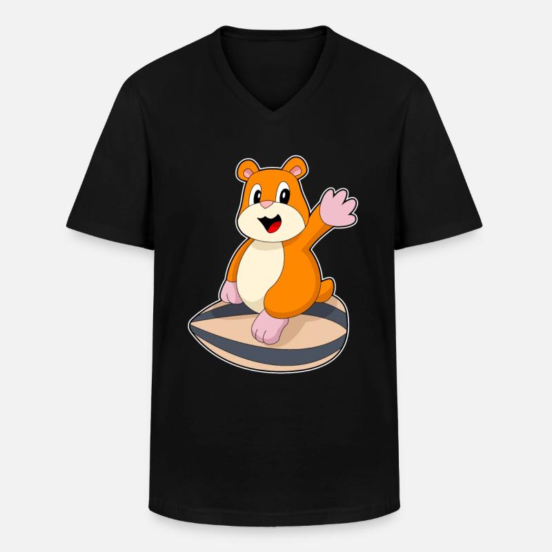 Hamster Samen - Männer-T-Shirt mit V-Ausschnitt - Schwarz