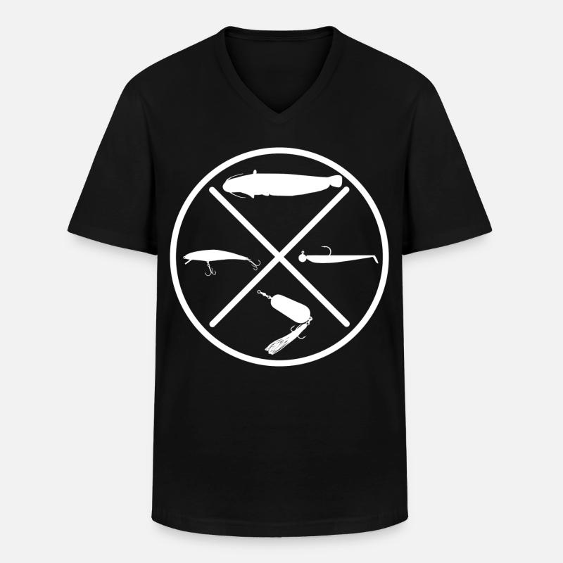 Wels - Männer-T-Shirt mit V-Ausschnitt - Schwarz