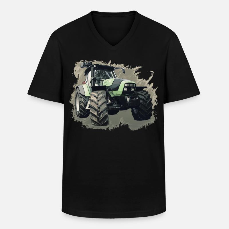Agrotron K 110 - Männer-T-Shirt mit V-Ausschnitt - Schwarz