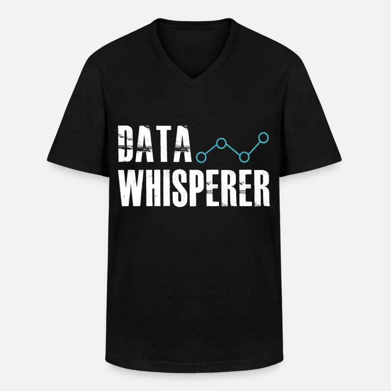 Datenflüsterer, wissenschaftlicher Analyst, Softwareentwickler - Männer-T-Shirt mit V-Ausschnitt - Schwarz