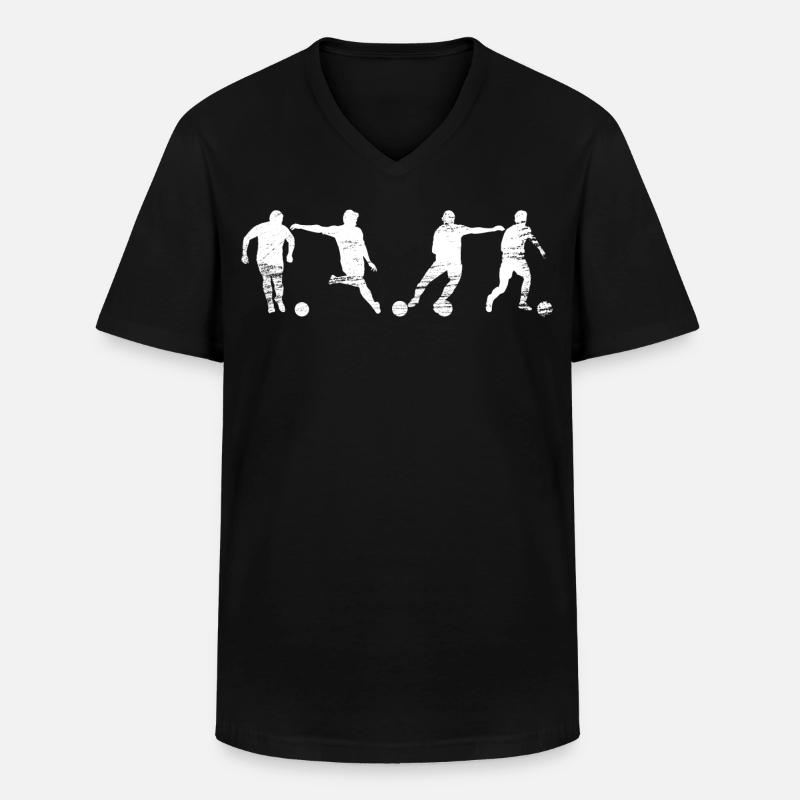 Fußballspieler - Männer-T-Shirt mit V-Ausschnitt - Schwarz