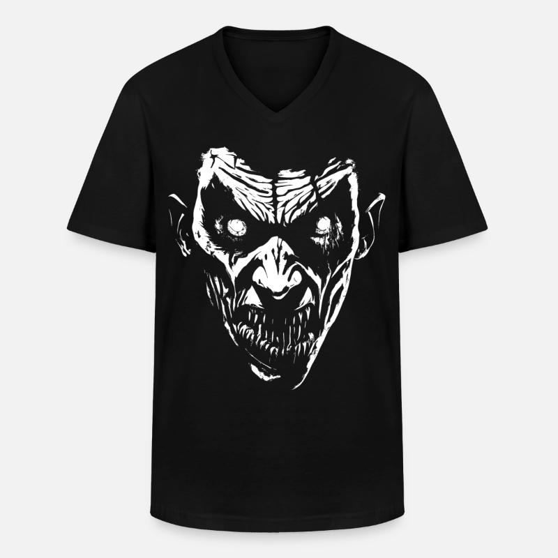 Vampir - Männer-T-Shirt mit V-Ausschnitt - Schwarz