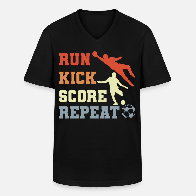 Fußballspieler Routine - Männer-T-Shirt mit V-Ausschnitt - Schwarz