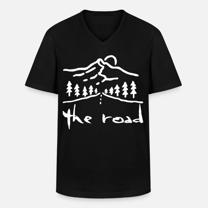 Die weiße Straße - Männer-T-Shirt mit V-Ausschnitt - Schwarz