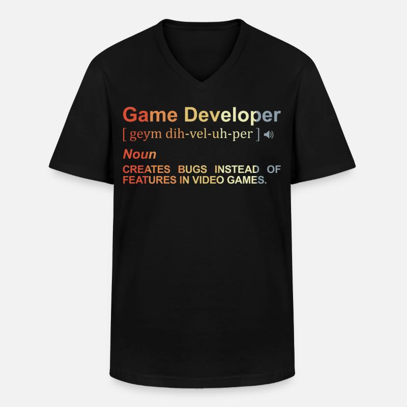 Game Developer Definition - Men's V-Neck T-Shirt - black