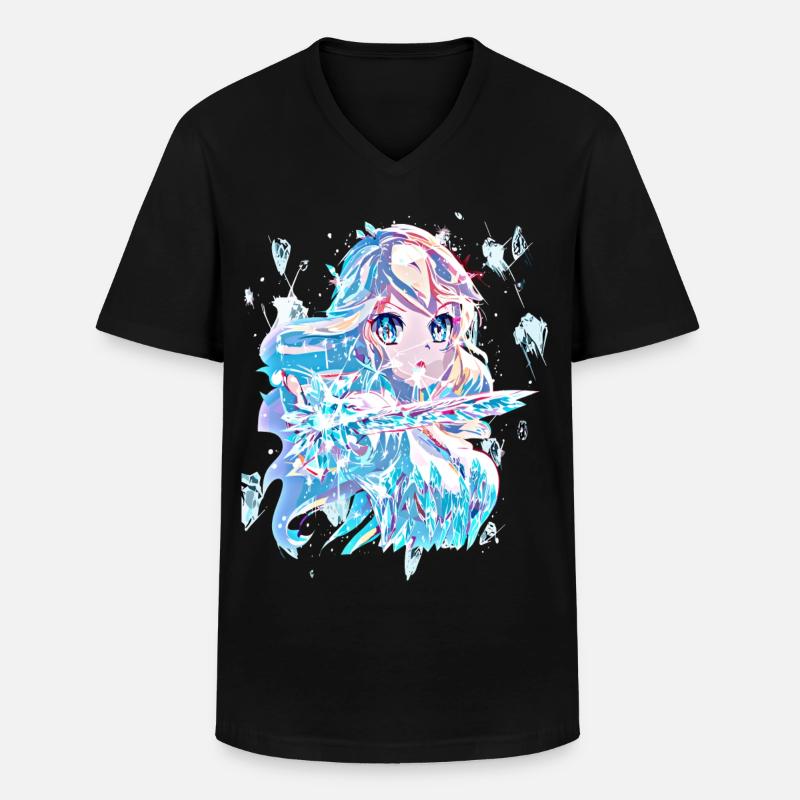 Eisprinzessin - Männer-T-Shirt mit V-Ausschnitt - Schwarz