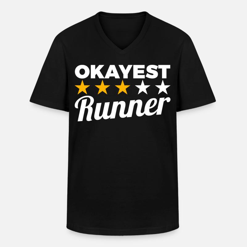 Durchschnittlicher Läufer - Männer-T-Shirt mit V-Ausschnitt - Schwarz