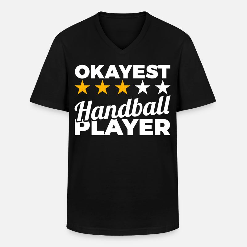 Durchschnittlicher Handballer - Männer-T-Shirt mit V-Ausschnitt - Schwarz