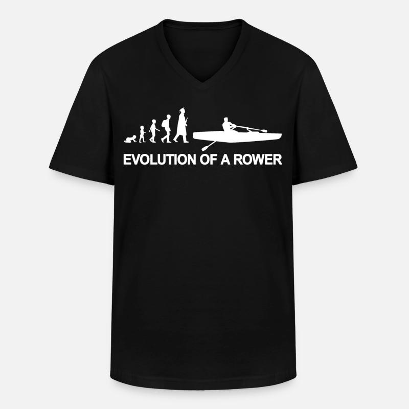 Child to rower Evolution - Men's V-Neck T-Shirt - black