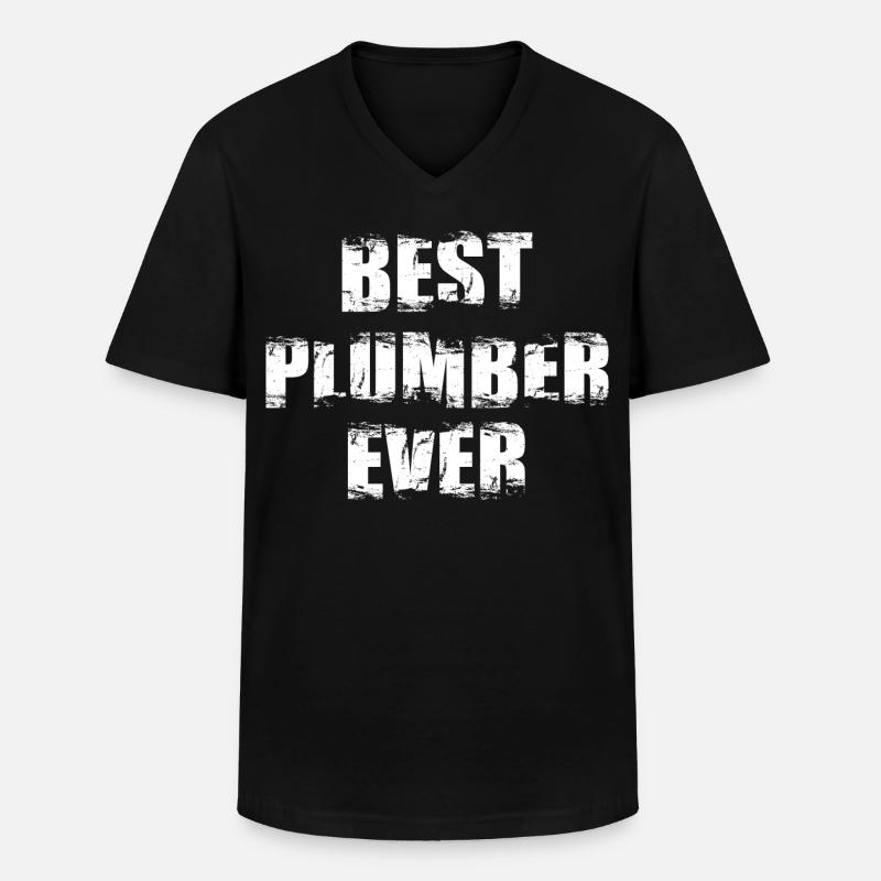 Bester Klempner aller Zeiten - Männer-T-Shirt mit V-Ausschnitt - Schwarz