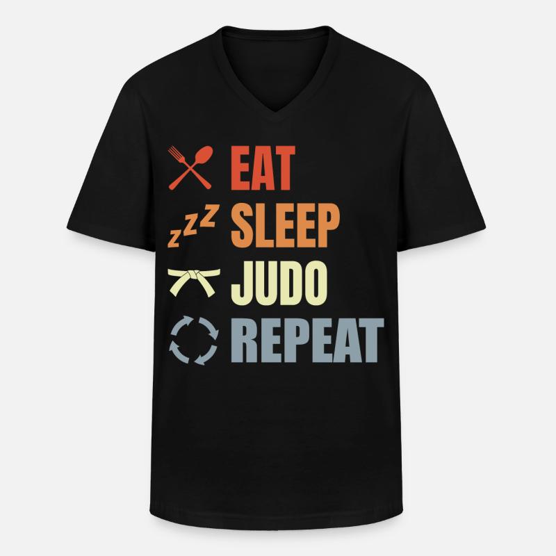 Lustige Judo Routine - Männer-T-Shirt mit V-Ausschnitt - Schwarz