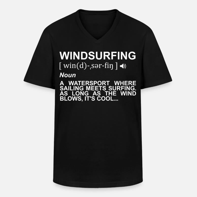 Windsurfen Definition - Männer-T-Shirt mit V-Ausschnitt - Schwarz
