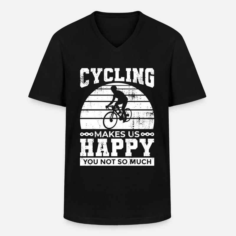 Radfahrer Witz - Männer-T-Shirt mit V-Ausschnitt - Schwarz