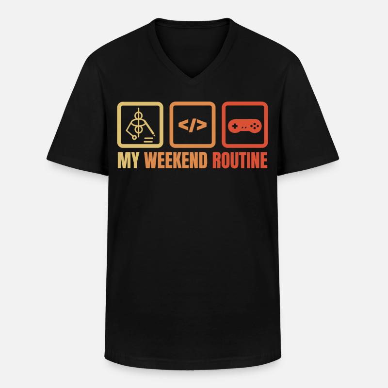 Game Dev Weekend - Men's V-Neck T-Shirt - black