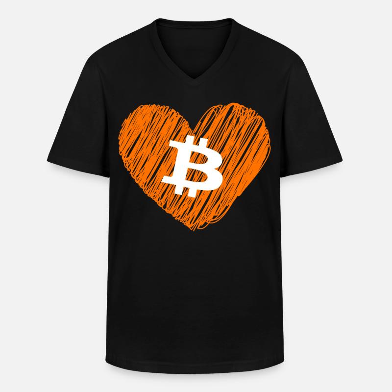 Bitcoin Crypto Cryptocurrency Splash - Männer-T-Shirt mit V-Ausschnitt - Schwarz