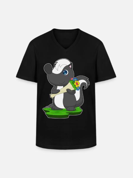Bouquet de moufettes - T-shirt col V Homme - noir