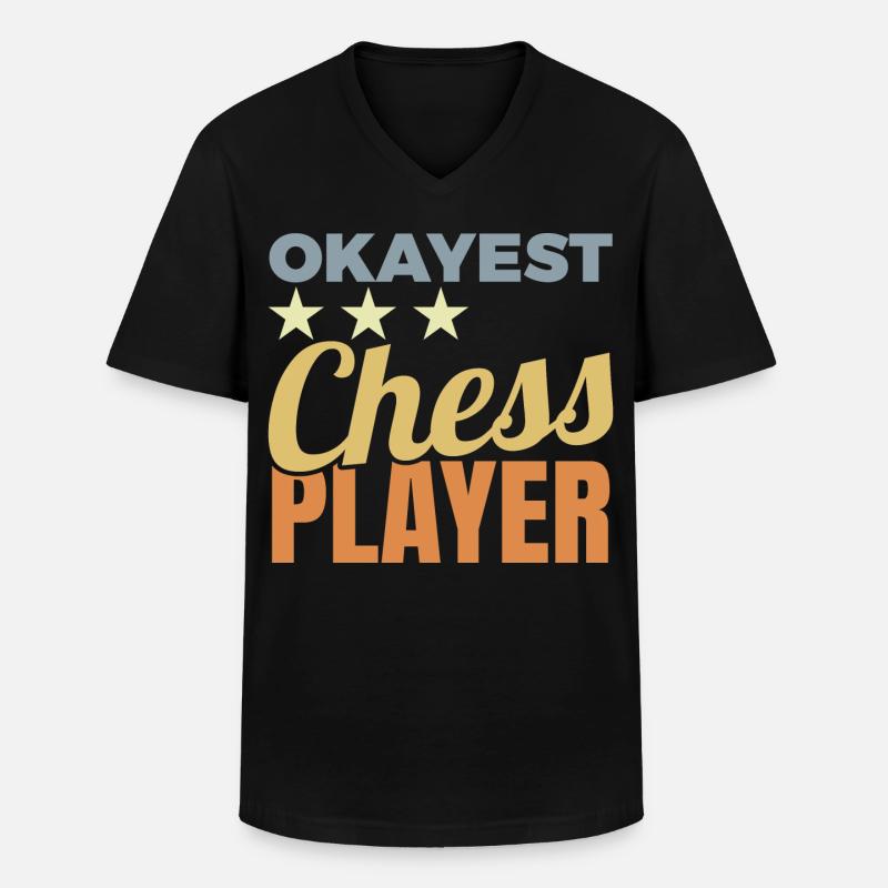 Durchschnittlicher Schachspieler - Männer-T-Shirt mit V-Ausschnitt - Schwarz