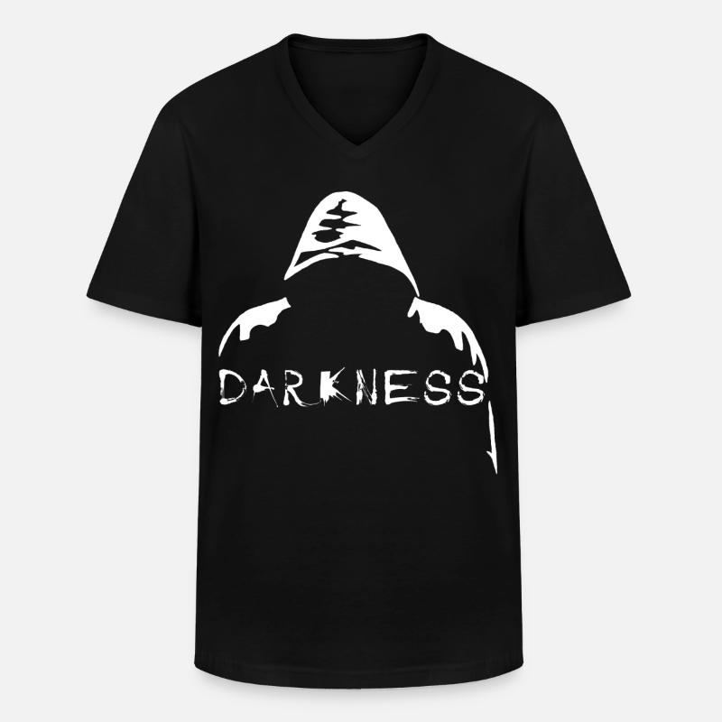 Dunkelheit - Männer-T-Shirt mit V-Ausschnitt - Schwarz