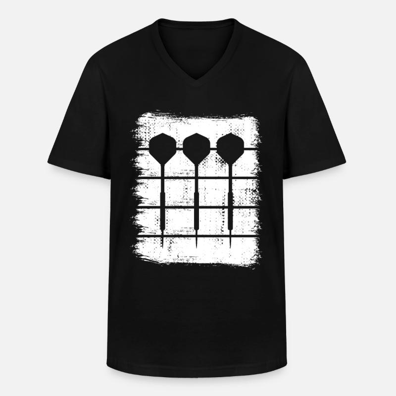 Dartpfeile - Männer-T-Shirt mit V-Ausschnitt - Schwarz