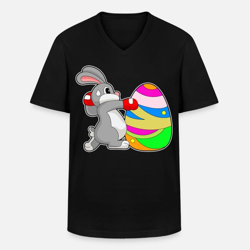 Bunny Easter Boxes - Men's V-Neck T-Shirt - black