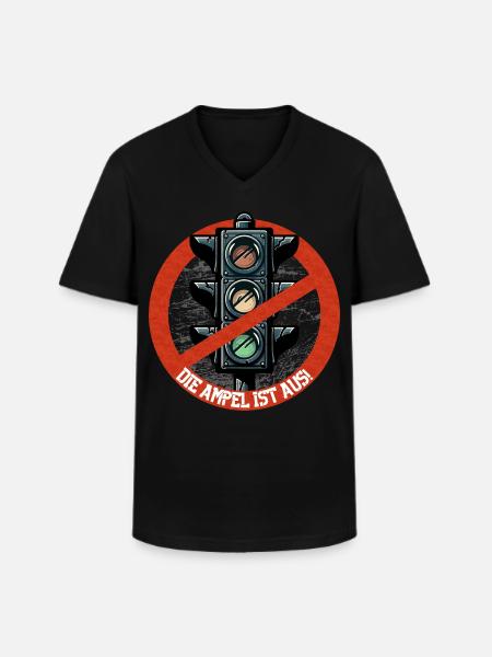 Die AMPEL ist AUS! - Männer-T-Shirt mit V-Ausschnitt - Schwarz