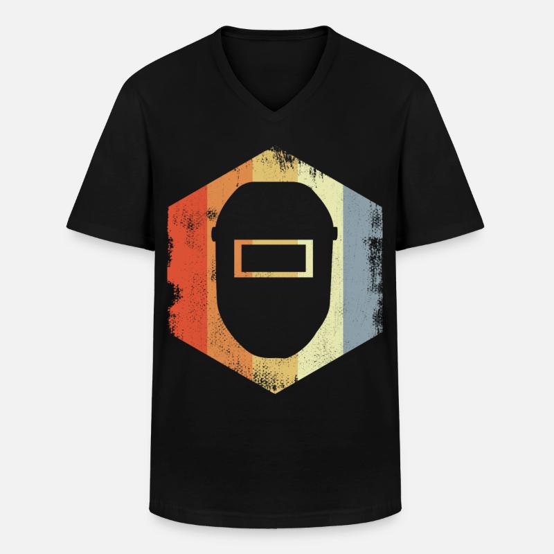 Schweißhelm - Männer-T-Shirt mit V-Ausschnitt - Schwarz