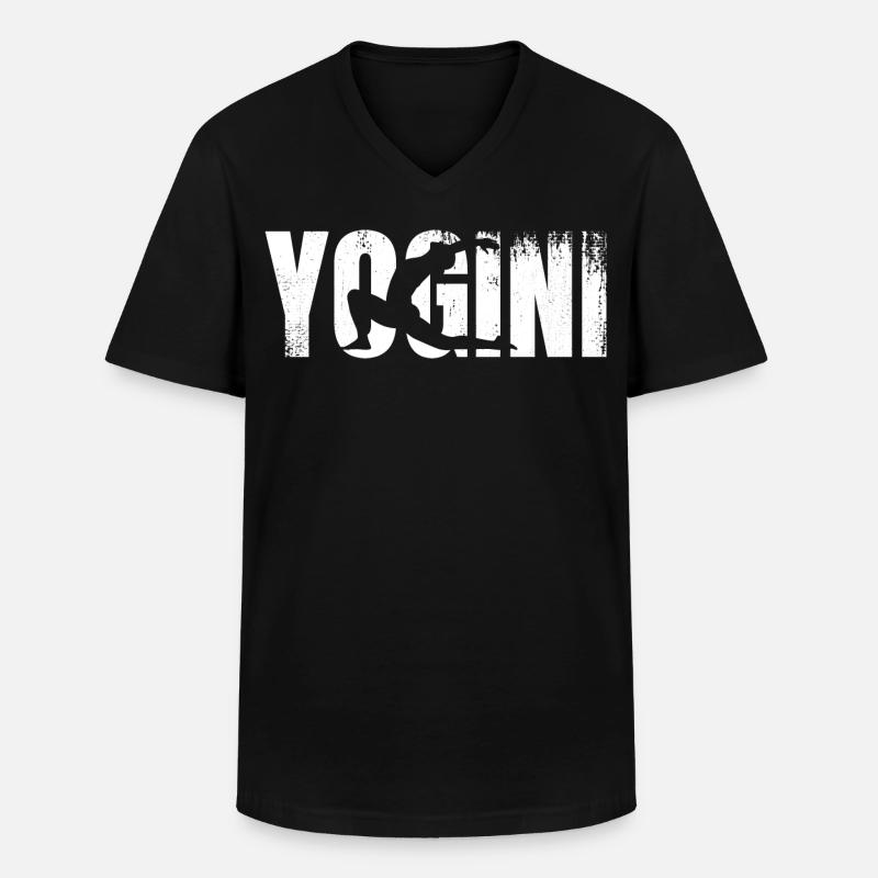 Yogini - Männer-T-Shirt mit V-Ausschnitt - Schwarz