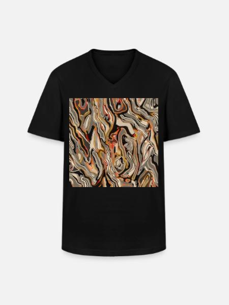 Semblable au bois - T-shirt col V Homme - noir