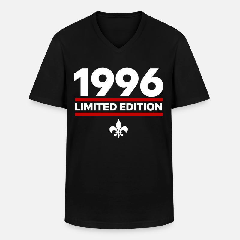 1996 Limited Edition - Männer-T-Shirt mit V-Ausschnitt - Schwarz