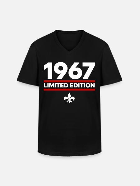 Édition limitée de 1967 - T-shirt col V Homme - noir