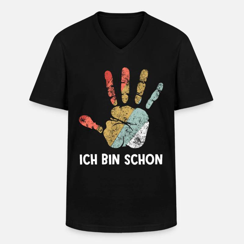 Ich Bin Schon 5 - Männer-T-Shirt mit V-Ausschnitt - Schwarz