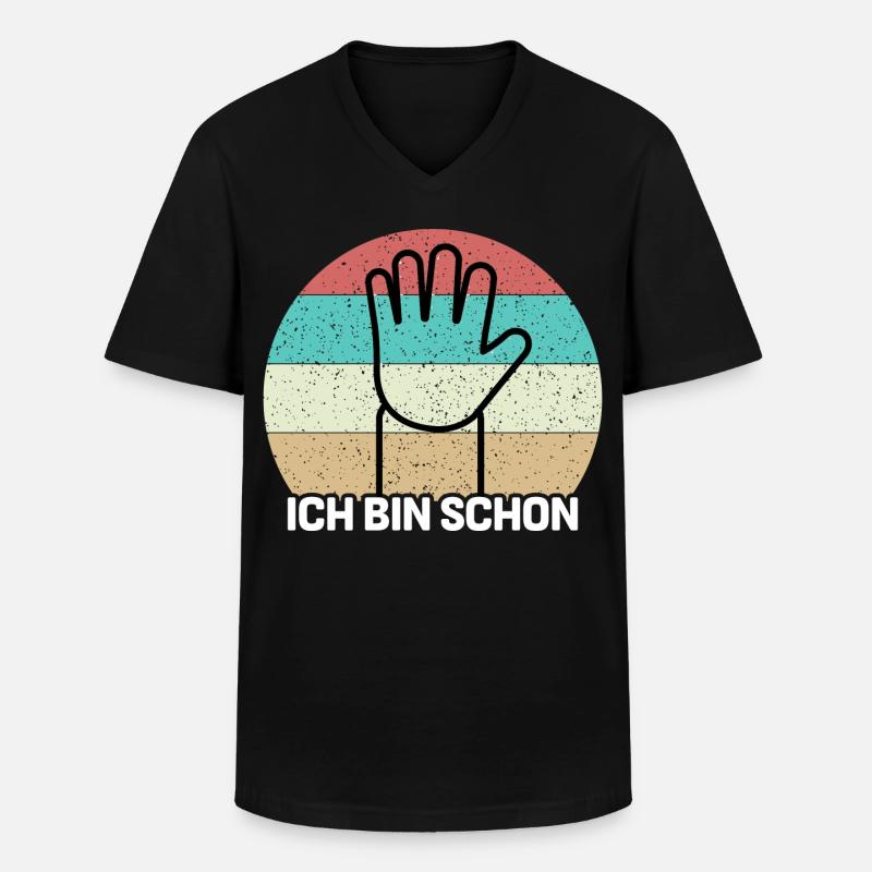 Ich Bin Schon 5 - Männer-T-Shirt mit V-Ausschnitt - Schwarz