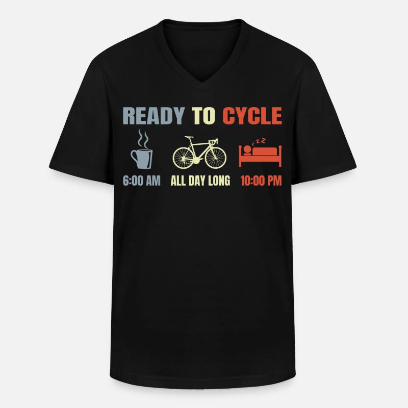 Cyclists schedule - Men's V-Neck T-Shirt - black