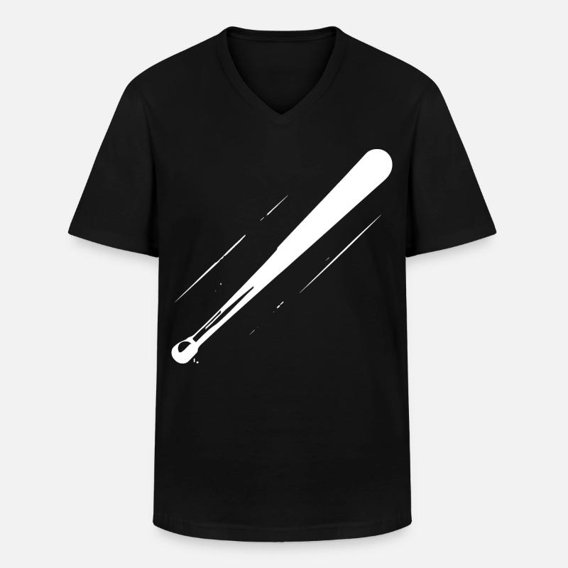 Baseballschläger Zeichnung - Männer-T-Shirt mit V-Ausschnitt - Schwarz