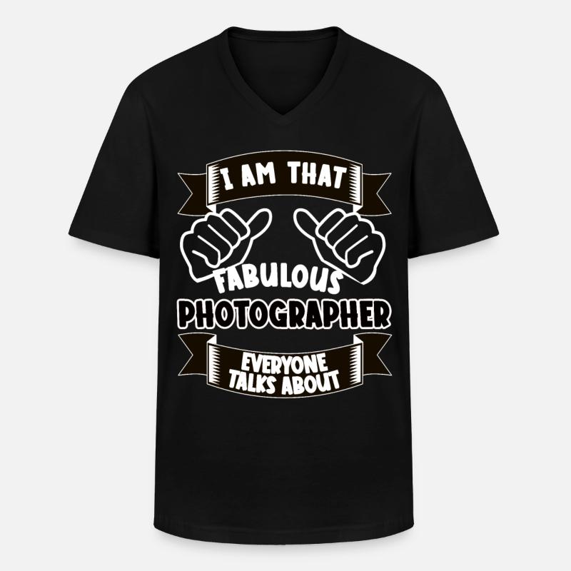 Fotograf Lustiger Spruch Geschenkidee - Männer-T-Shirt mit V-Ausschnitt - Schwarz